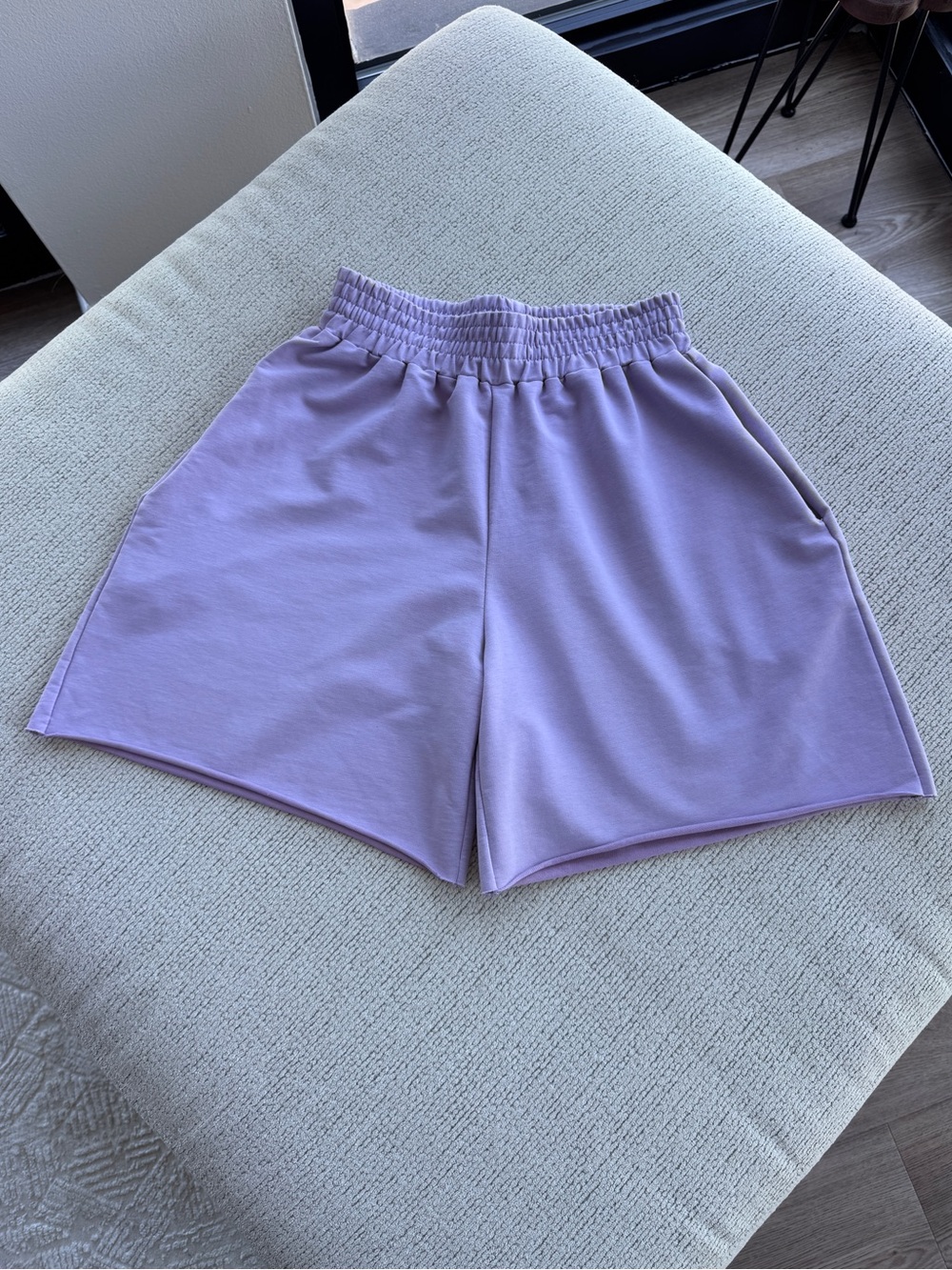 Lavender Elastic-Waist Women’s Shorts